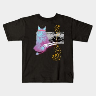 Katze Allergie Trip Vapor Techno Party Doktor Fun Kids T-Shirt